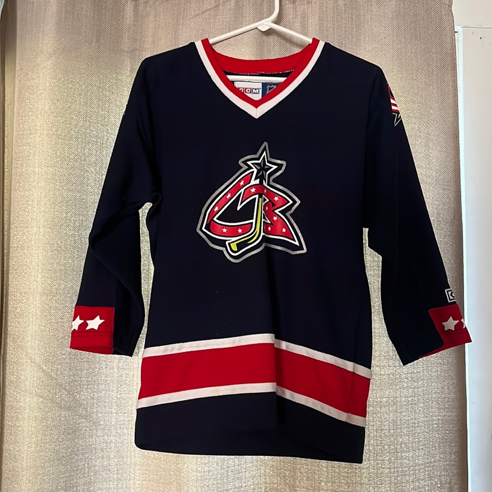 CCM vintage blue jackets stinger jerseys